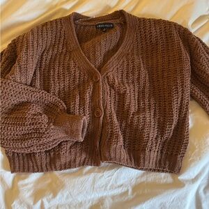 Love Ellie Women's Brown Cardigan Sweater